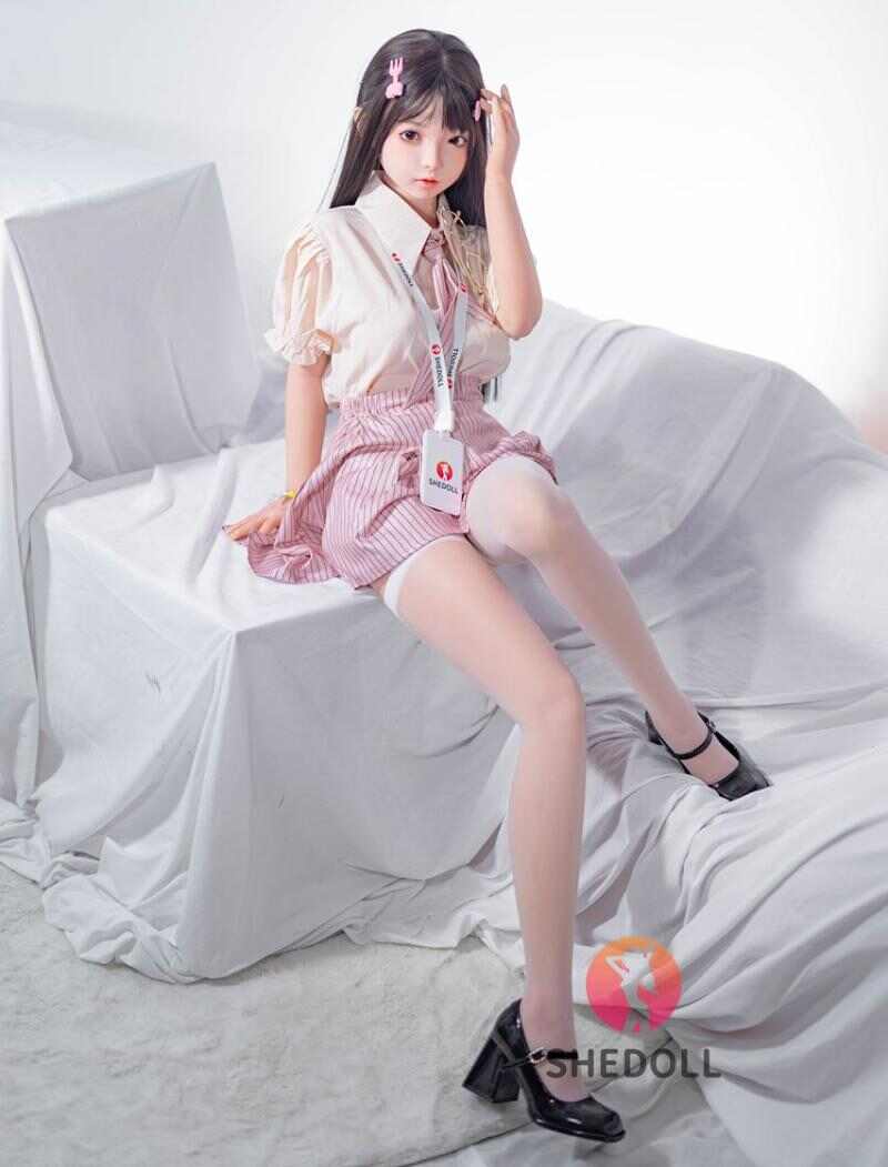 制服の眼鏡メイドスタッフ衣装 148cm - Dカップ ドール - ピンク リアルシリコン